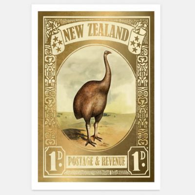 Moa Gold Stamp Print