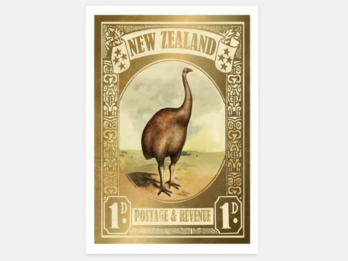 Moa Gold Stamp Print