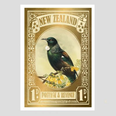 Gold Tui Stamp Print